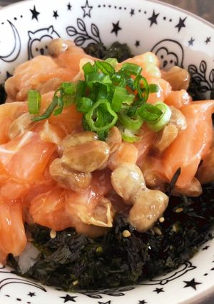超簡単☆納豆サーモン丼-レシピのメイン写真