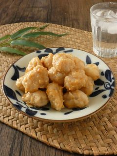 ひき肉入り米粉団子の味噌炒め-レシピのメイン写真
