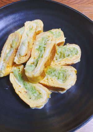 春キャベツとチーズの卵焼き-レシピのメイン写真