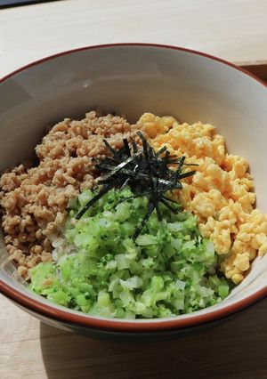 パルスイート使用！お手軽三色丼-レシピのメイン写真