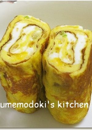 小エビとネギ入り卵焼き-レシピのメイン写真