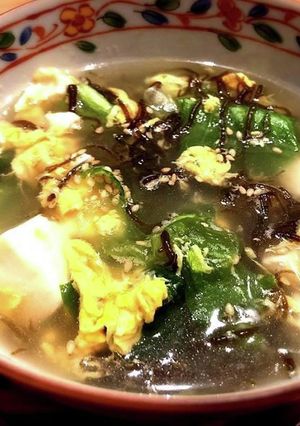 簡単！もずくとレタスの玉子ふわふわスープ-レシピのメイン写真