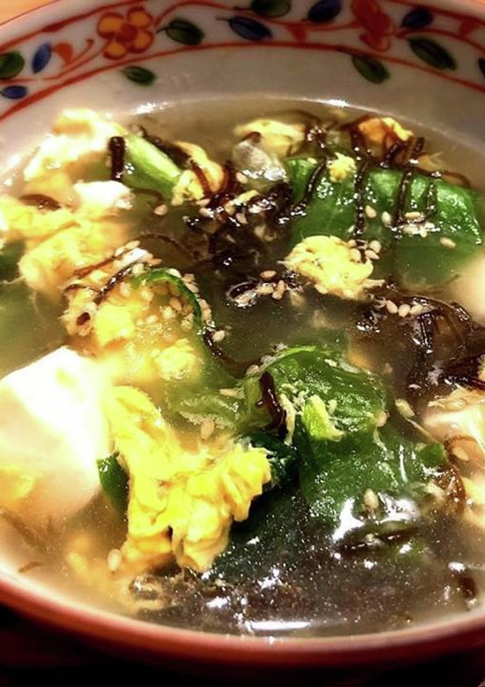 簡単！もずくとレタスの玉子ふわふわスープ-レシピのメイン写真