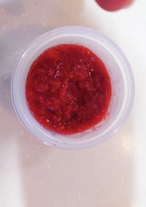 離乳食 冷凍いちごで時短少量ジャム-レシピのメイン写真