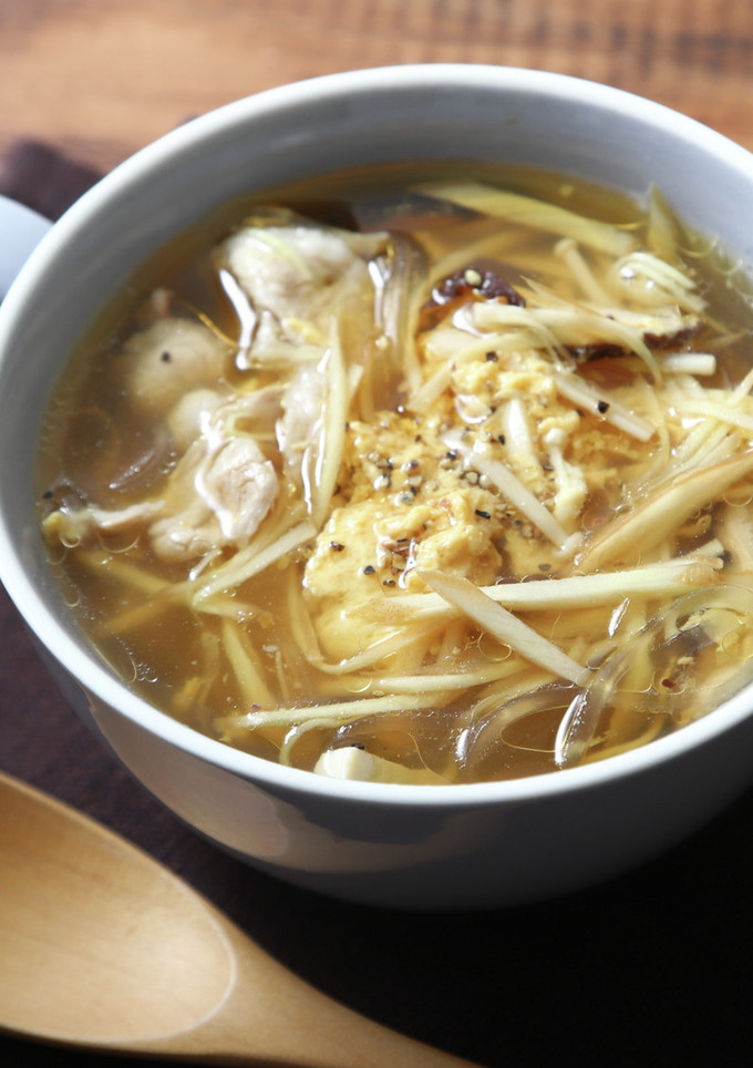 酢しょうがときのこの中華風おかずスープ-レシピのメイン写真