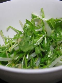 あとひく塩ダレ水菜サラダ-レシピのメイン写真