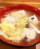 ふわふわ鶏団子の白だしスープ