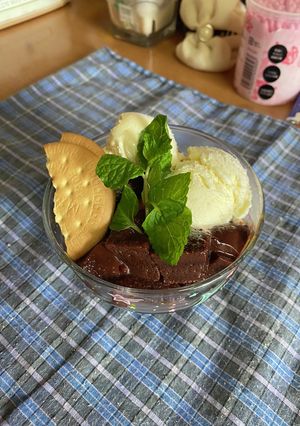 簡単ココアゼリーアイスクリームパフェ-レシピのメイン写真