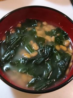簡単!地味旨♪納豆わかめの梅生姜スープ♪-レシピのメイン写真