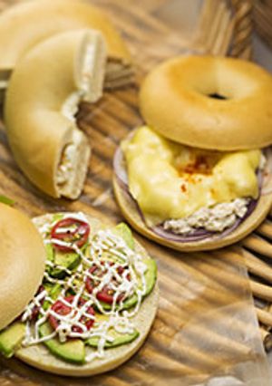 行楽に！3つの味のベーグルサンド-レシピのメイン写真