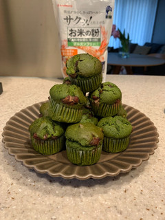 米粉の抹茶小豆マフィン-レシピのメイン写真