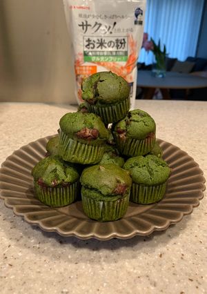 米粉の抹茶小豆マフィン-レシピのメイン写真