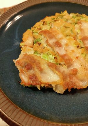 お腹満足！米粉とおからのお好み焼き-レシピのメイン写真