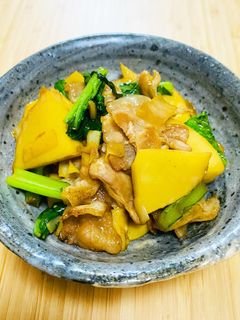 サッと簡単♪たけのこと豚バラ肉の甘辛炒め-レシピのメイン写真