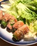 塩ダレが合う〜！きゅうりの肉巻き＊