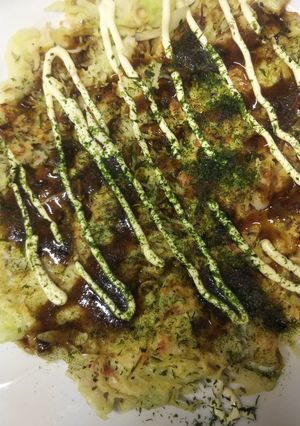 いつものキャベセン焼きを米粉で作る-レシピのメイン写真