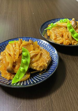 高野豆腐いり煮込みハンバーグ-レシピのメイン写真