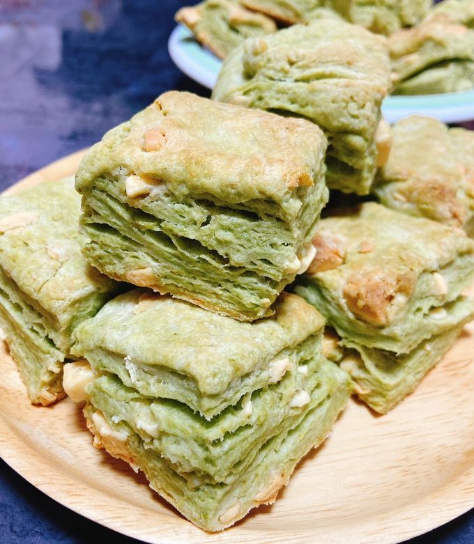 強力粉で作る☆抹茶ホワイトチョコスコーン-レシピのメイン写真