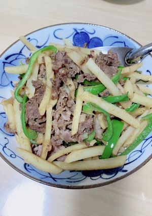 牛コマと新じゃがの炒め物-レシピのメイン写真