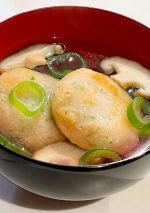 米粉活用☆揚げ里芋餅の椀もの-レシピのメイン写真