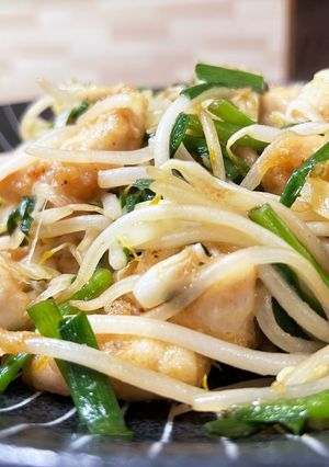 鶏ササミでニラもやし炒め-レシピのメイン写真