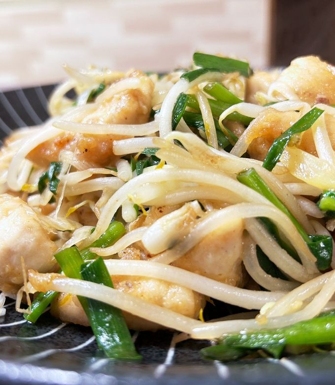 鶏ササミでニラもやし炒め by えれふぁんとん 【クックパッド】 簡単