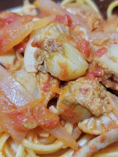 ほたてのトマト牛乳パスタ-レシピのメイン写真