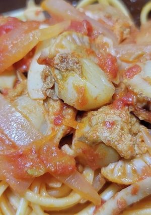ほたてのトマト牛乳パスタ-レシピのメイン写真