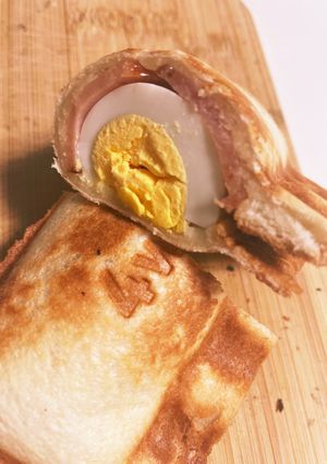 今朝の4w1hサンド「焼き豚×ゆで卵」-レシピのメイン写真