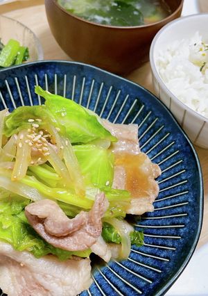 キャベツと豚こまの甘辛炒め-レシピのメイン写真