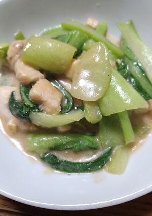 米粉活用　鶏胸肉とチンゲン菜のうま煮-レシピのメイン写真
