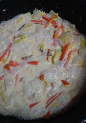 米粉活用　白菜と鶏胸肉のクリーム煮-レシピのメイン写真
