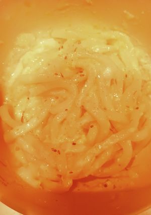 うどんでレンチンカルボナーラ-レシピのメイン写真