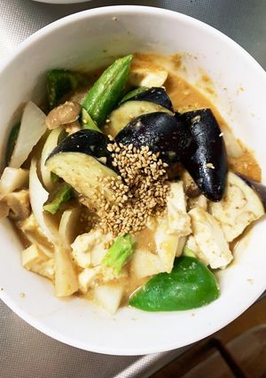 肉無豆腐コク旨きな粉味噌味野菜炒め-レシピのメイン写真