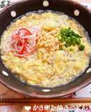 ふわふわとろとろ♡かき卵たぬきうどん♪