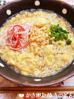 ふわふわとろとろ♡かき卵たぬきうどん♪-レシピのメイン写真