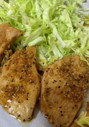 胸肉でヘルシー！チキンにんにく-レシピのメイン写真
