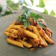 鯖缶のカレートマトソースパスタ