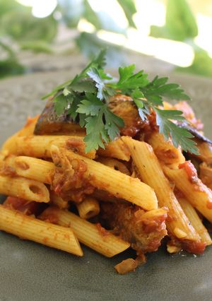 鯖缶のカレートマトソースパスタ-レシピのメイン写真