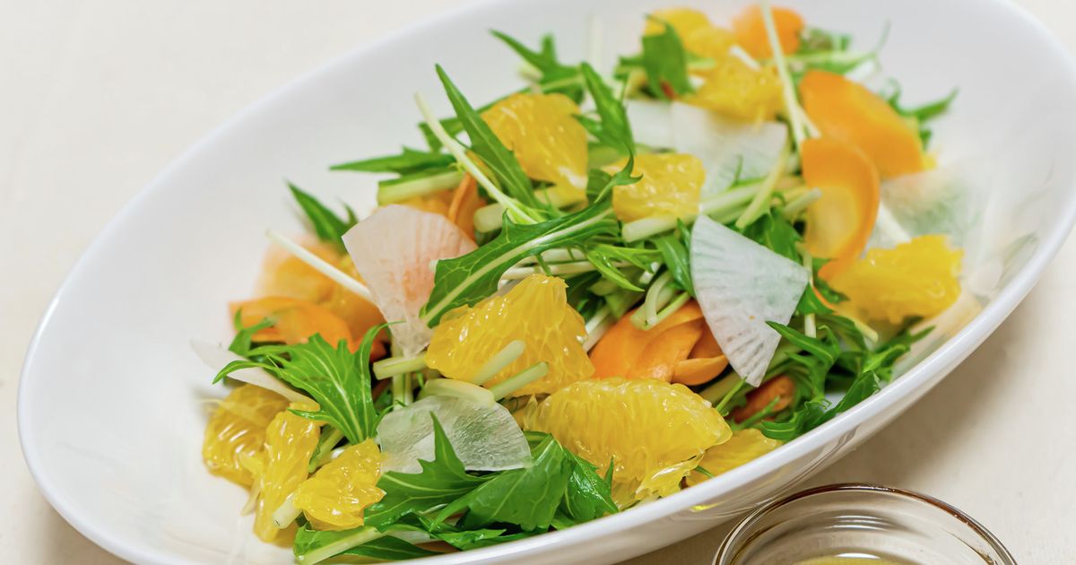 無添加】甘夏と水菜のフレッシュサラダ by ぱくっと無添加レシピ