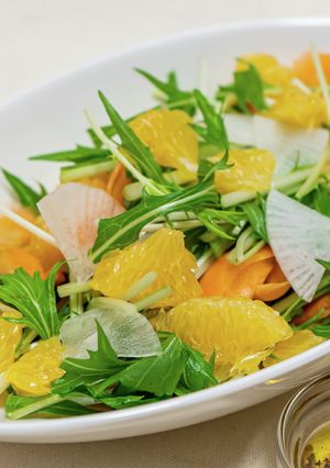 【無添加】甘夏と水菜のフレッシュサラダ-レシピのメイン写真