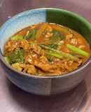トマトジュースで簡単トマトカレーうどん♪