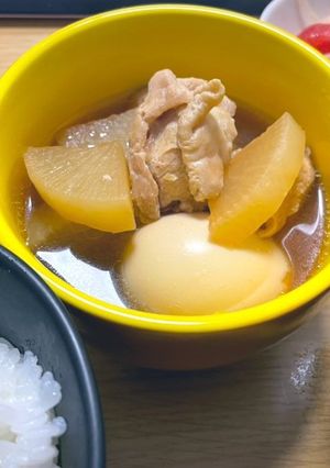 酒、みりん無し！大根しみしみ鶏肉の甘辛煮-レシピのメイン写真