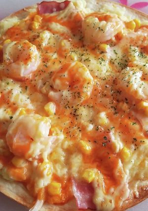簡単♪海老マヨコーンピザ＊ピザハット風-レシピのメイン写真