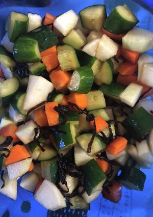 胡瓜人参大根塩昆布の醤油漬け-レシピのメイン写真