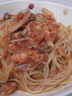 トマトソースのパスタ☆ツナ&きのこ-レシピのメイン写真