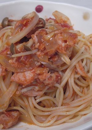トマトソースのパスタ☆ツナ＆きのこ-レシピのメイン写真