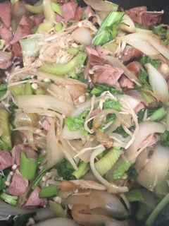 焼豚とエノキと野菜のクレイジーソルト炒め-レシピのメイン写真