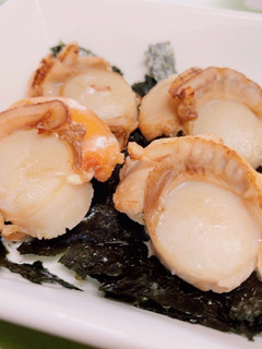 *蒸しホタテの醤油焼き☆海苔絡め*-レシピのメイン写真