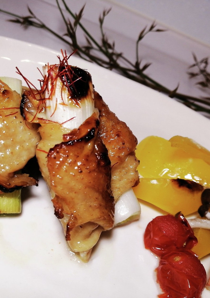 鶏皮ねぎ巻焼き-レシピのメイン写真